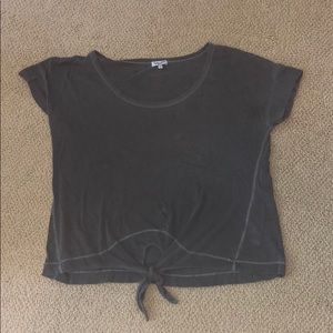 Splendid Grey Front Tie T-Shirt